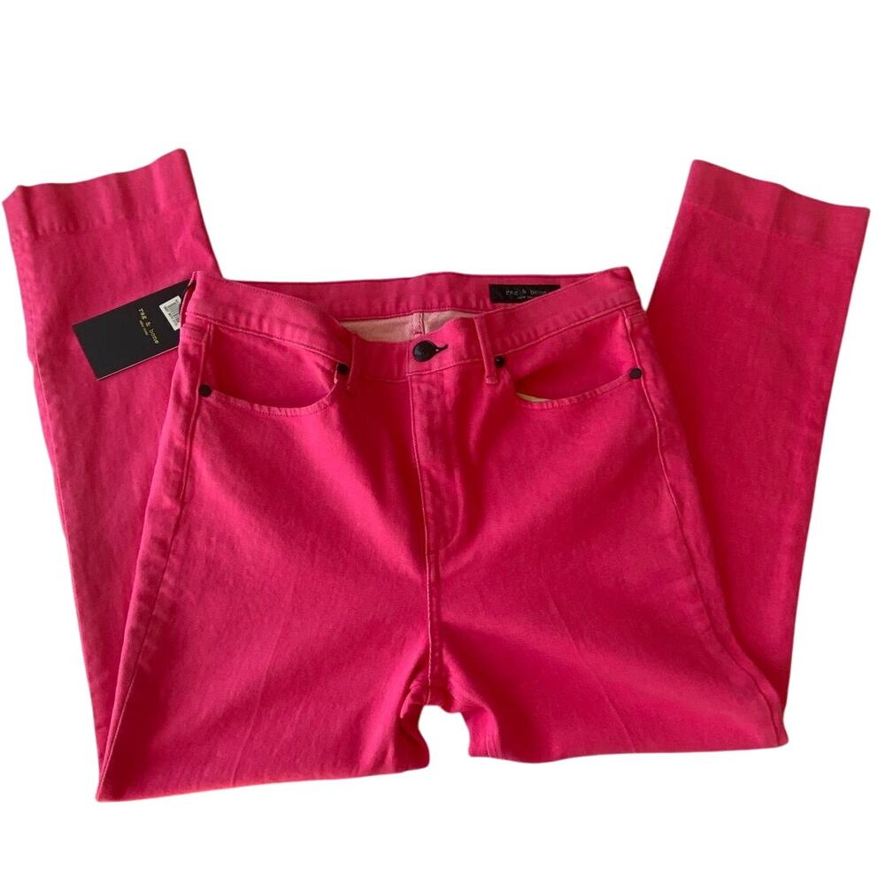 Rag and Bone Ankle Cigarette Jeans in Bull Pink NEW With Tag Size 31